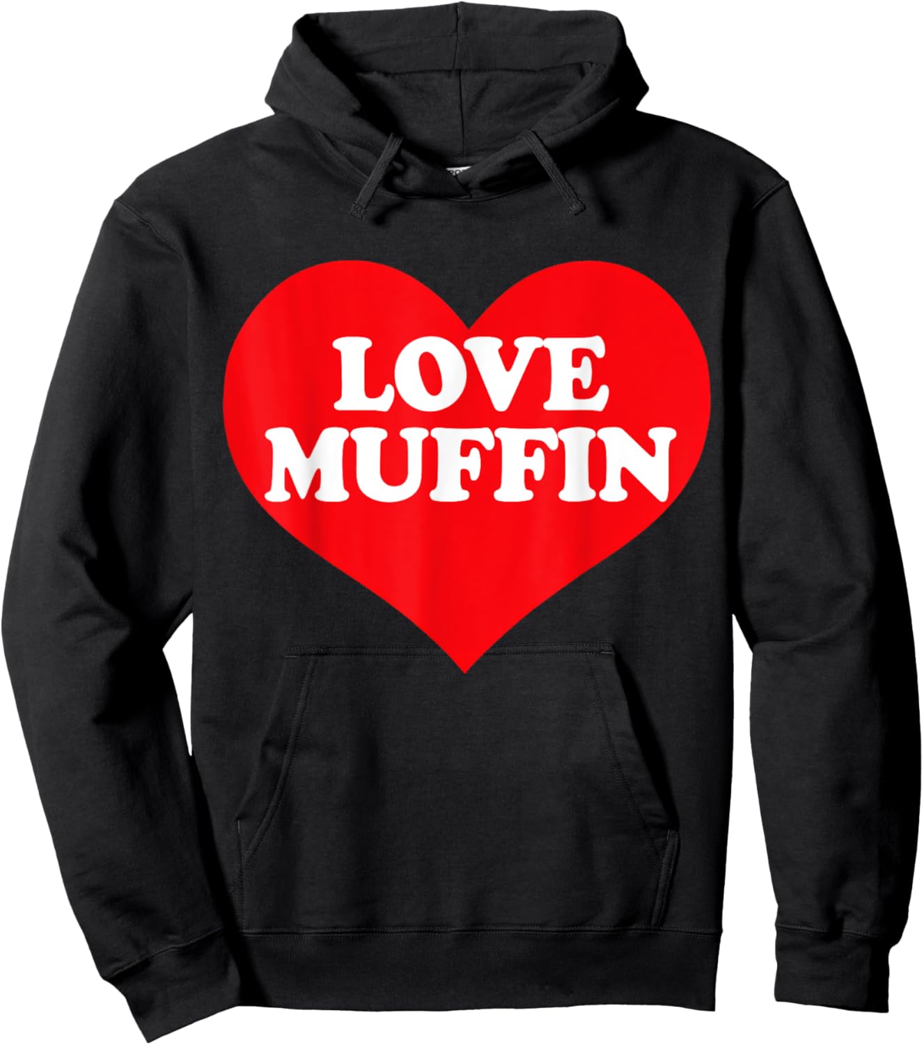 I Heart Love Muffin, I Love Muffin Custom Hoodie - Hoodie | Black