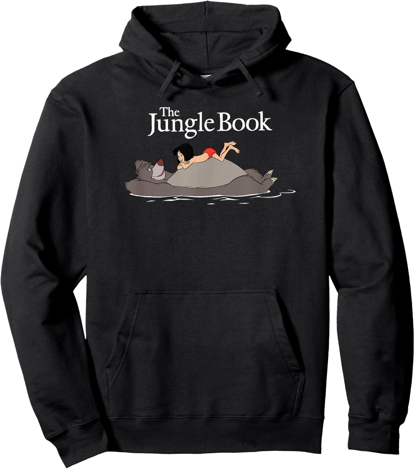 Disney The Jungle Book Mowgli & Baloo River Float Poster Hoodie - Hoodie | Black