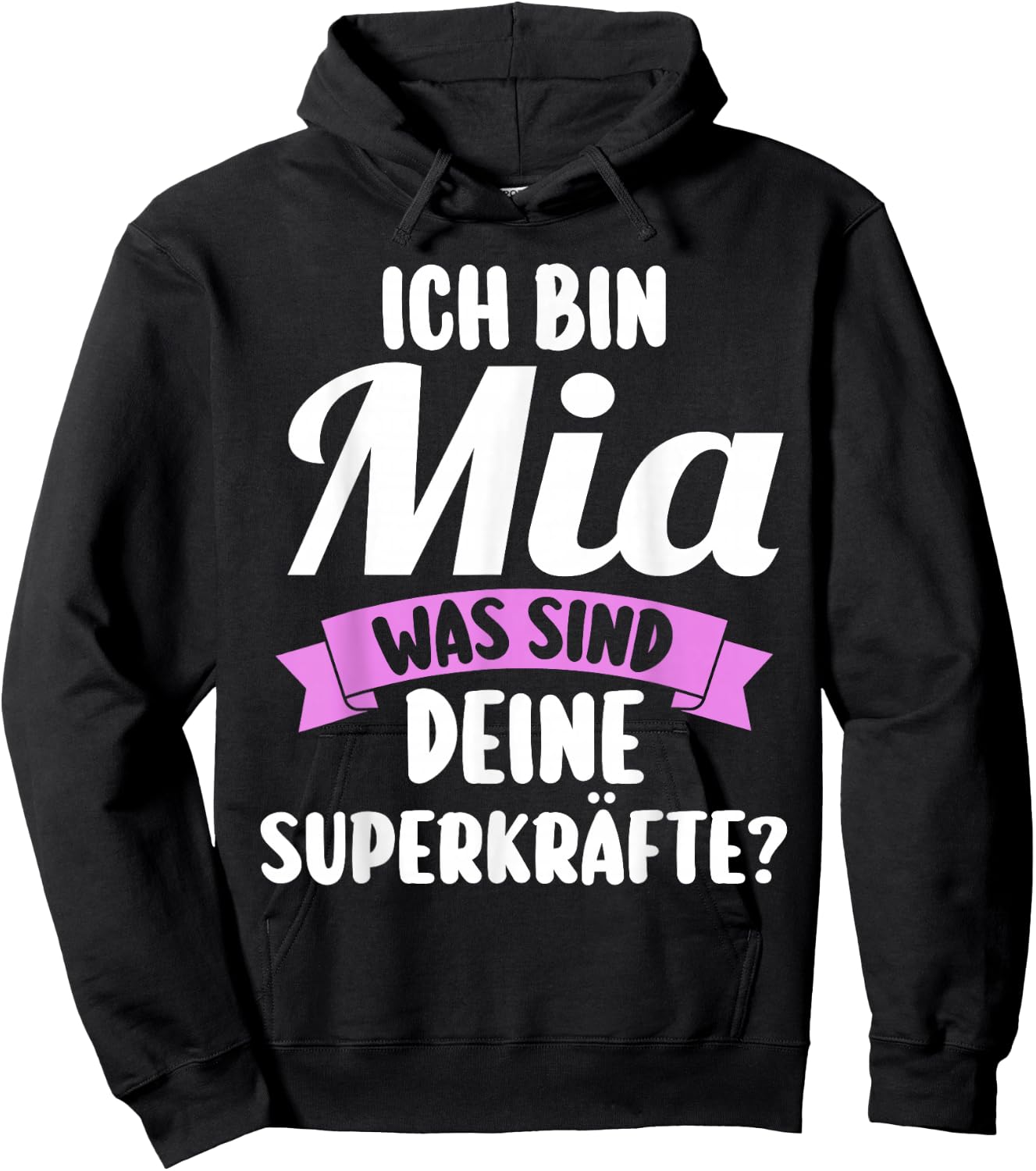 First Name Mia , black Hoodie - Hoodie | Black