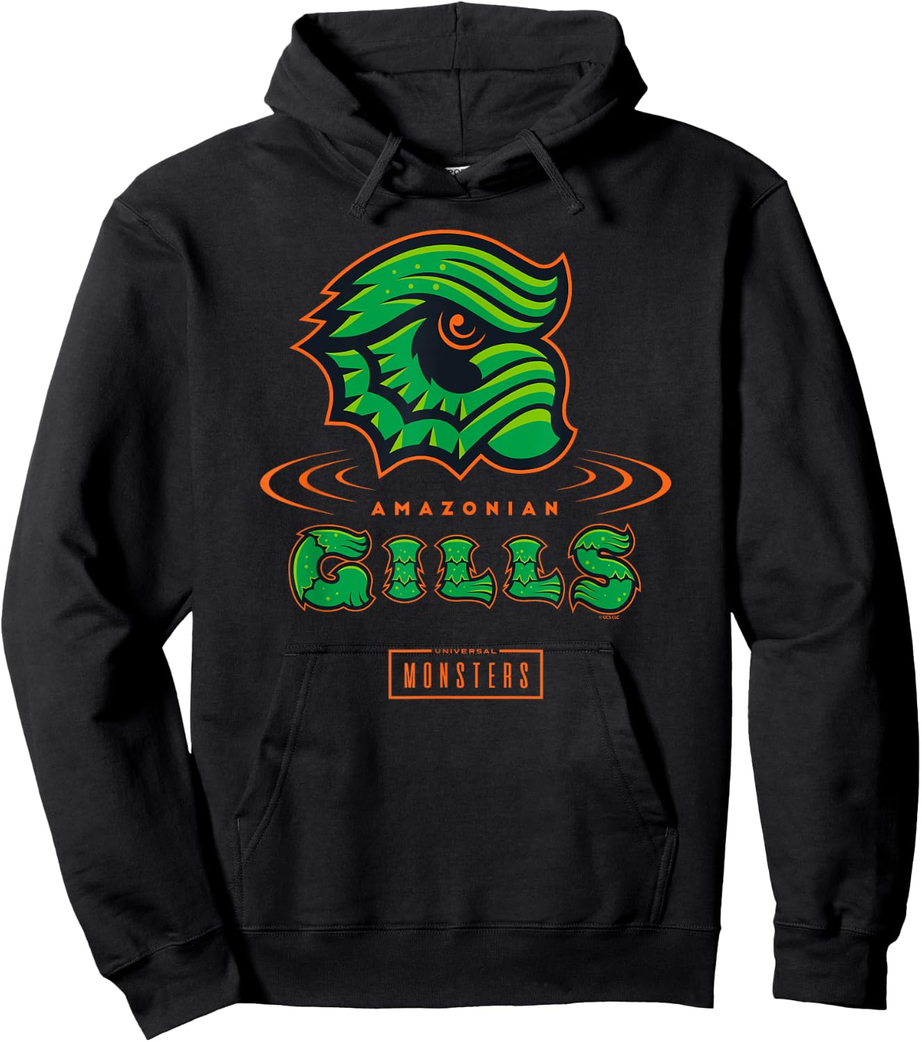 Universal Monsters Creature From The Black Lagoon Gills Hoodie - Hoodie | Black