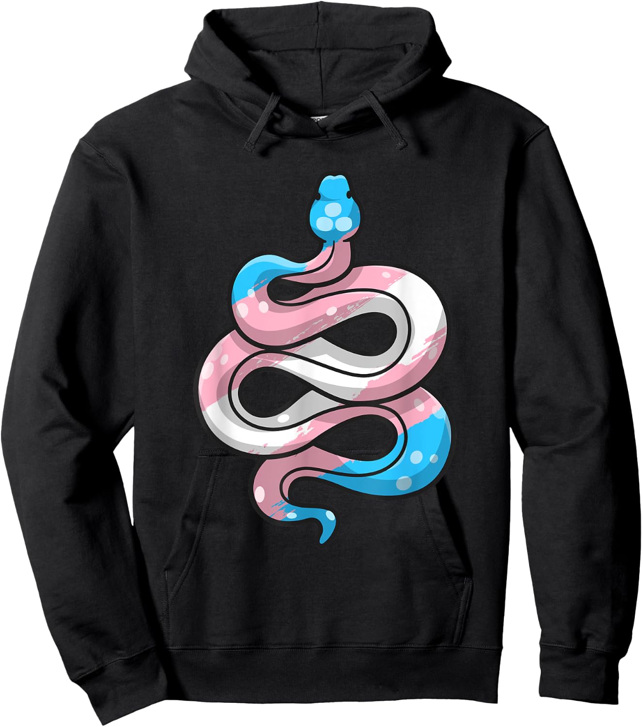 Transgender Pride Stuff Trans Flag Snake Reptile Lover Hoodie - Hoodie | Black
