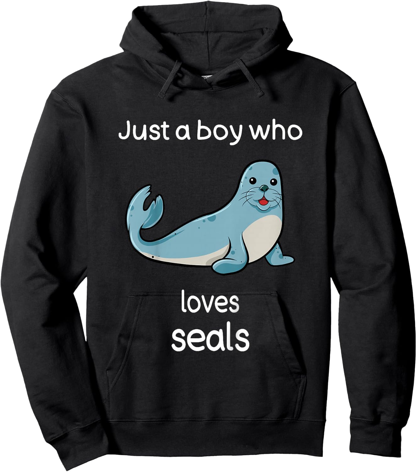 Kids Seal Shirt Boys I Love Seals Kids Seal Lover Hoodie - Hoodie | Black
