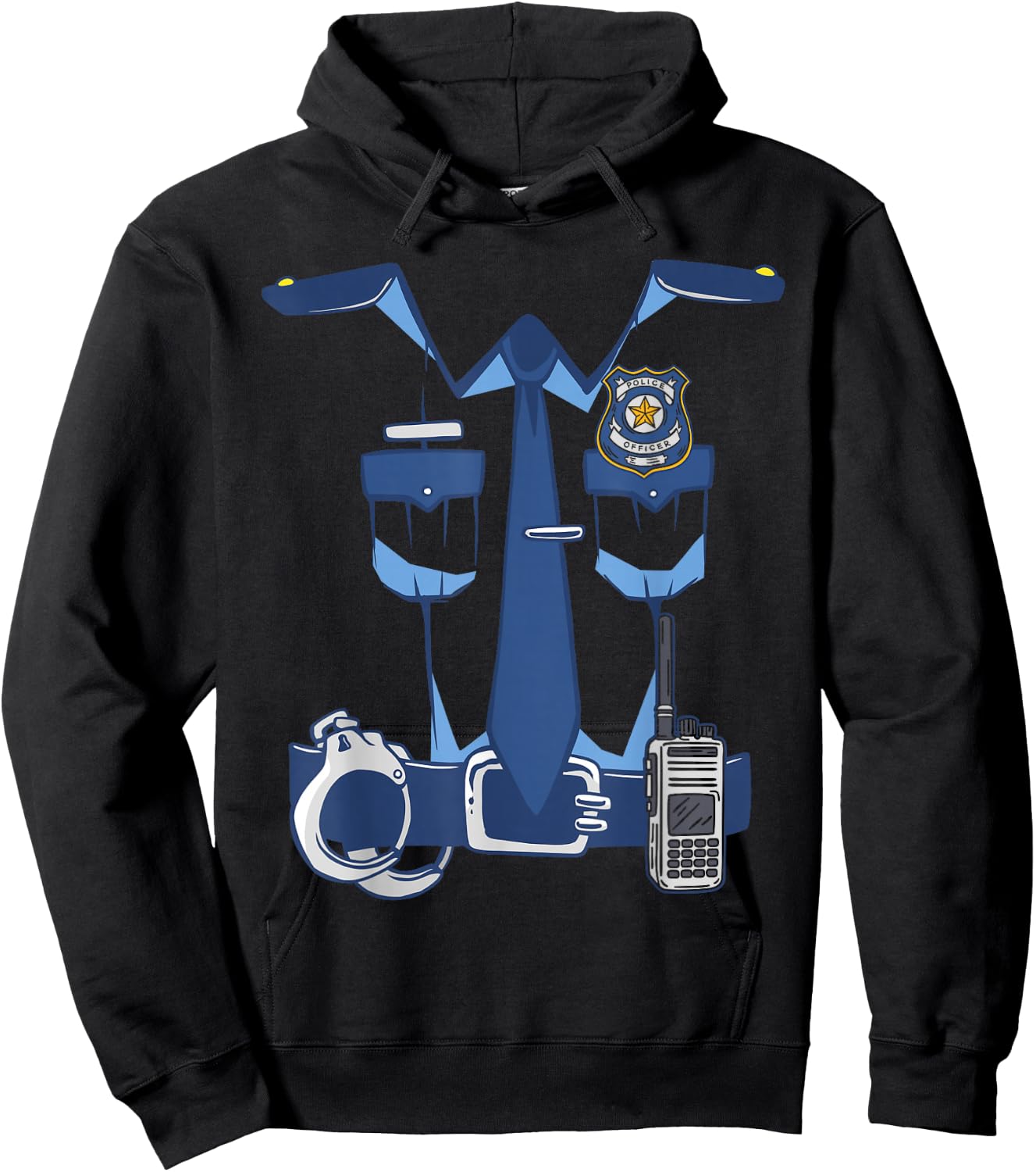 Police Officer Uniform Children's Carnival Handcuffs Police , black, s Hoodie - Hoodie | Black