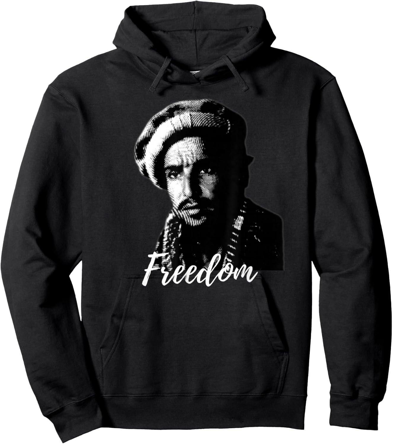 Free Afghanistan Freedom Fighter Massoud Afghan Design Hoodie - Hoodie | Black