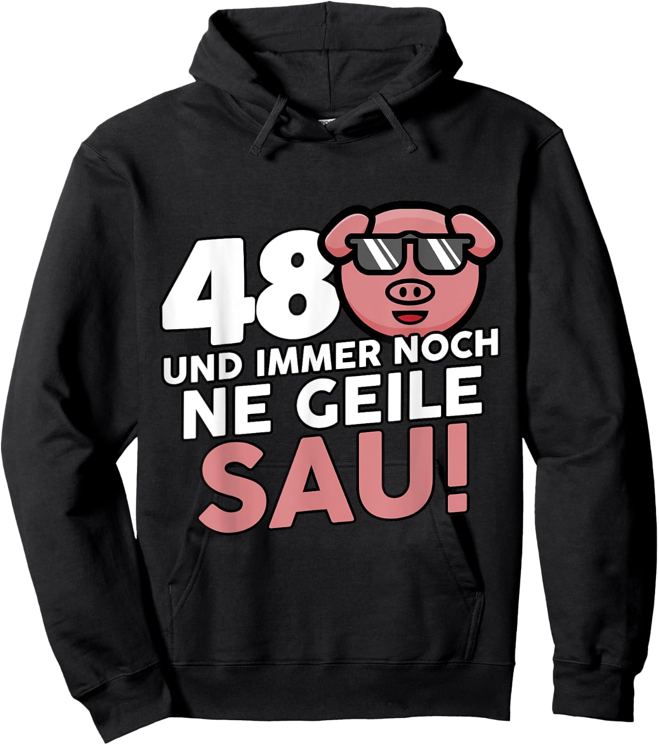 48. Geburtstag Mann Frau 48 Jahre Deko Lustig Hoodie - Hoodie | Black