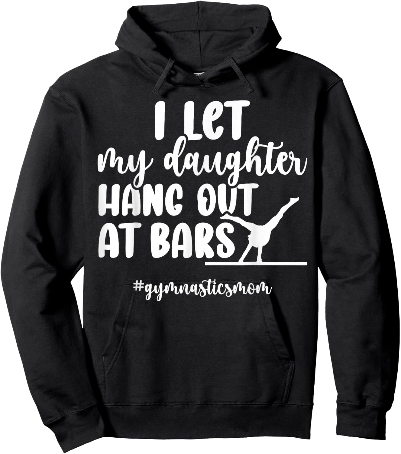 Gymnastics Mom Of A Gymnast Mom Funny Gymnastics Mama Hoodie - Hoodie | Black