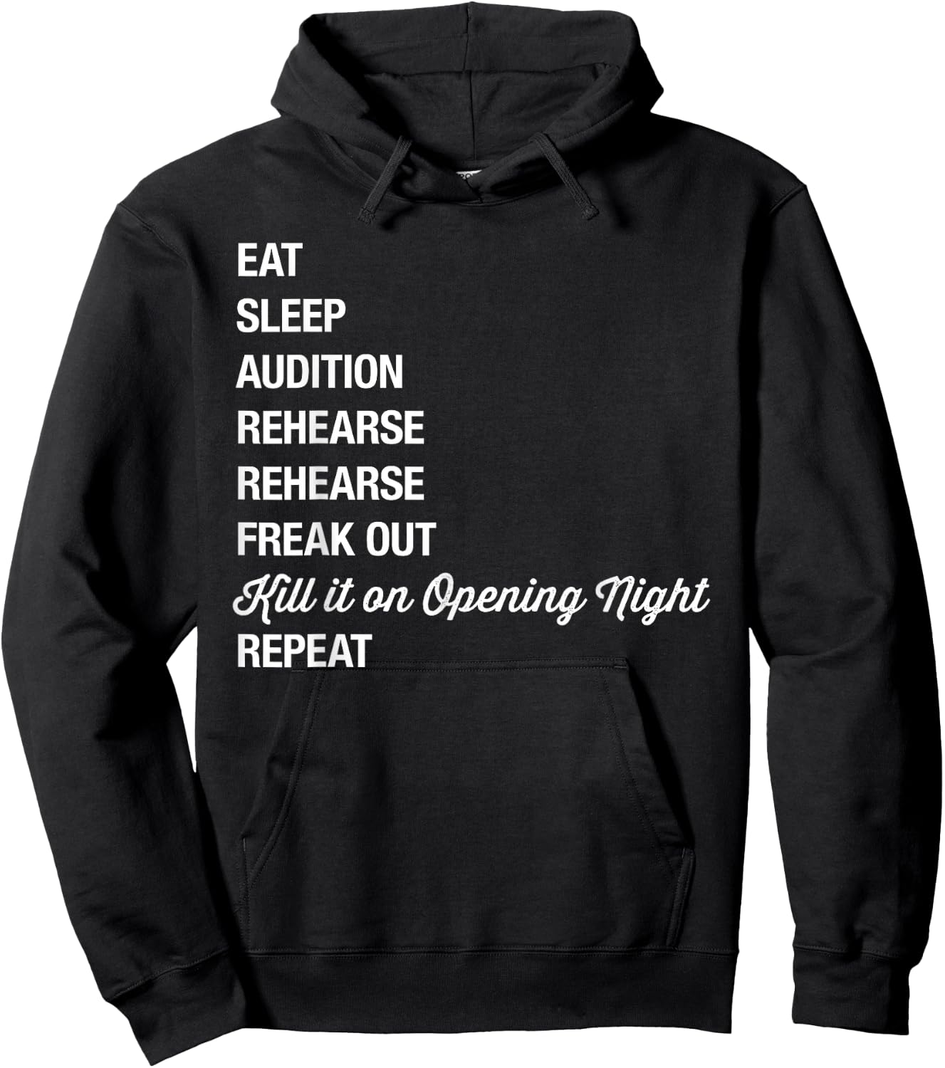 Funny Theatre Geek Gift Musical Life Eat You Hoodie - Hoodie | Black