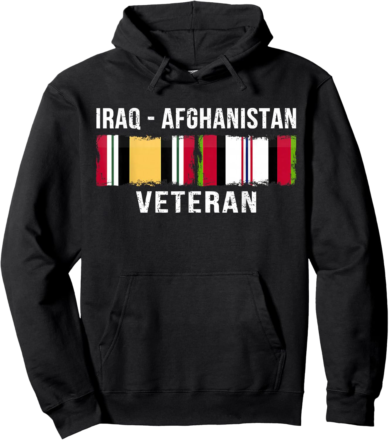 Afghanistan Flag Vintage Outfit Vintage Irag Afghanistan Veteran Gift - -Adults, Black, 3XL, Short Sleeve, Classic Fit, Cotton 60% Polyester 40% Hoodie - Hoodie | Black
