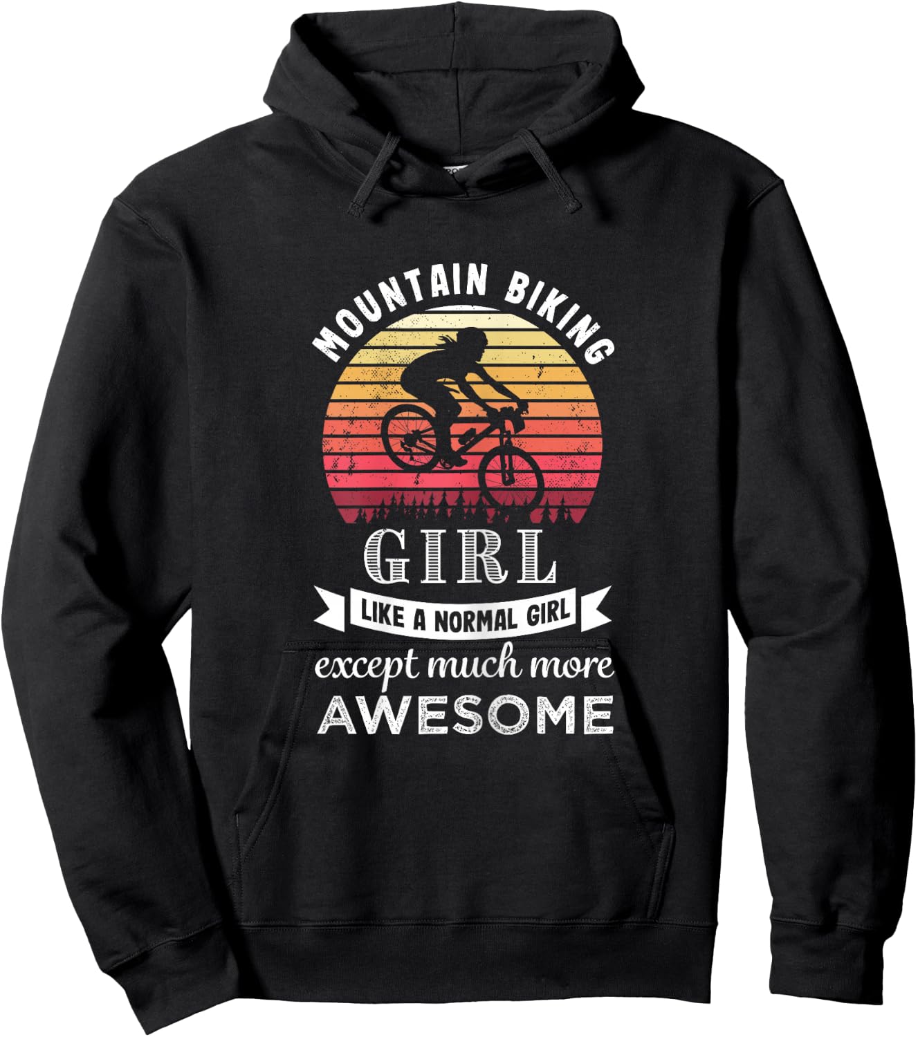 Mountain Biking Girl Funny MTB Gift Hoodie - Hoodie | Black