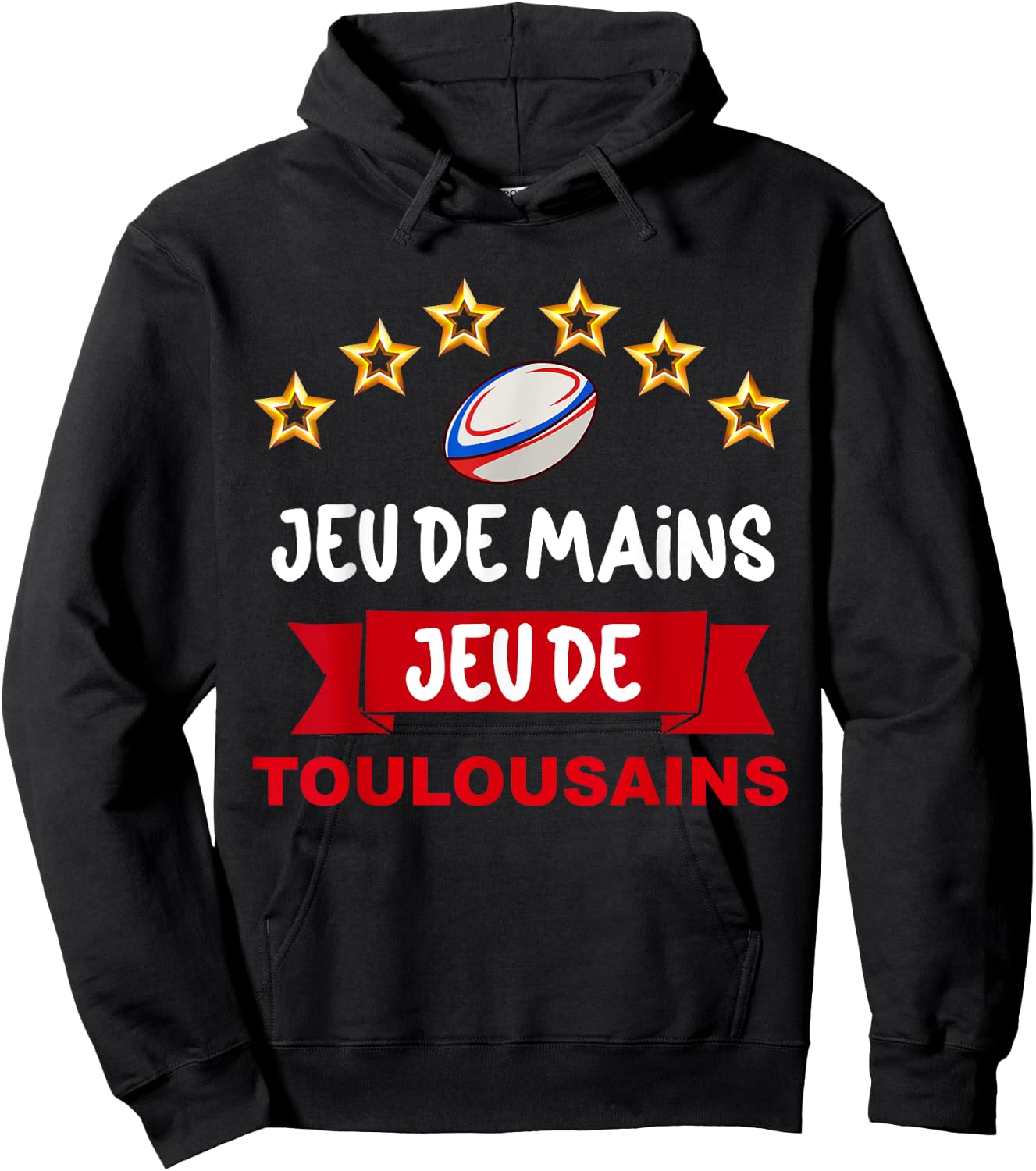 Toulouse Supporter Sport Hand Game Man Woman Child , Black, S Hoodie - Hoodie | Black