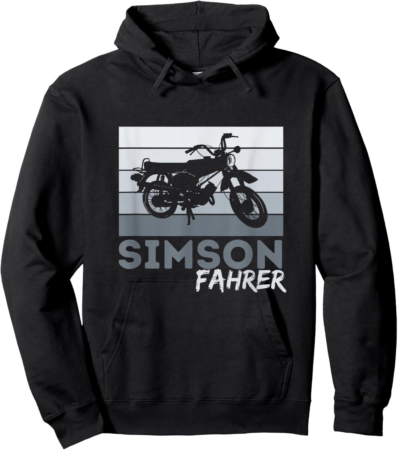Simson Driver DDR Moped Two Stroke S51 Vintage , black Hoodie - Hoodie | Black