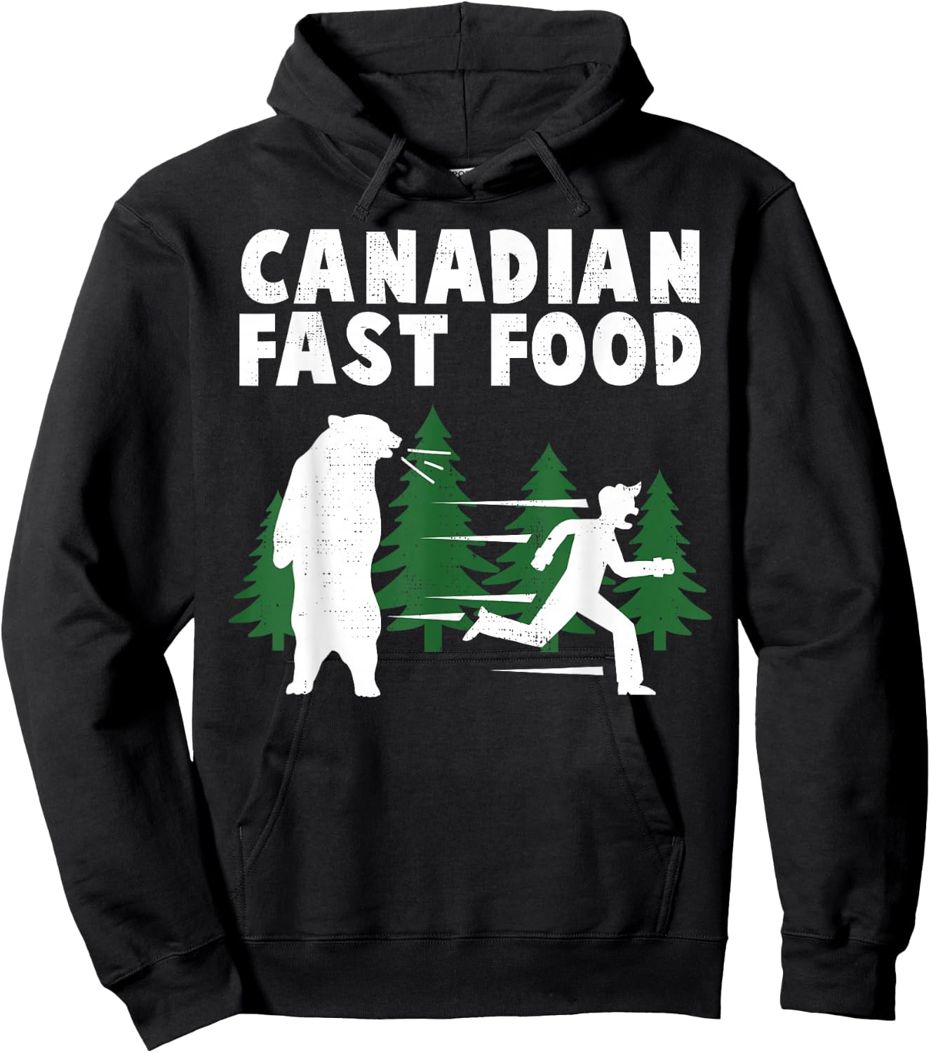 Funny Bear Gonna Eat You Canada Fast Food Gift Hoodie - Hoodie | Black