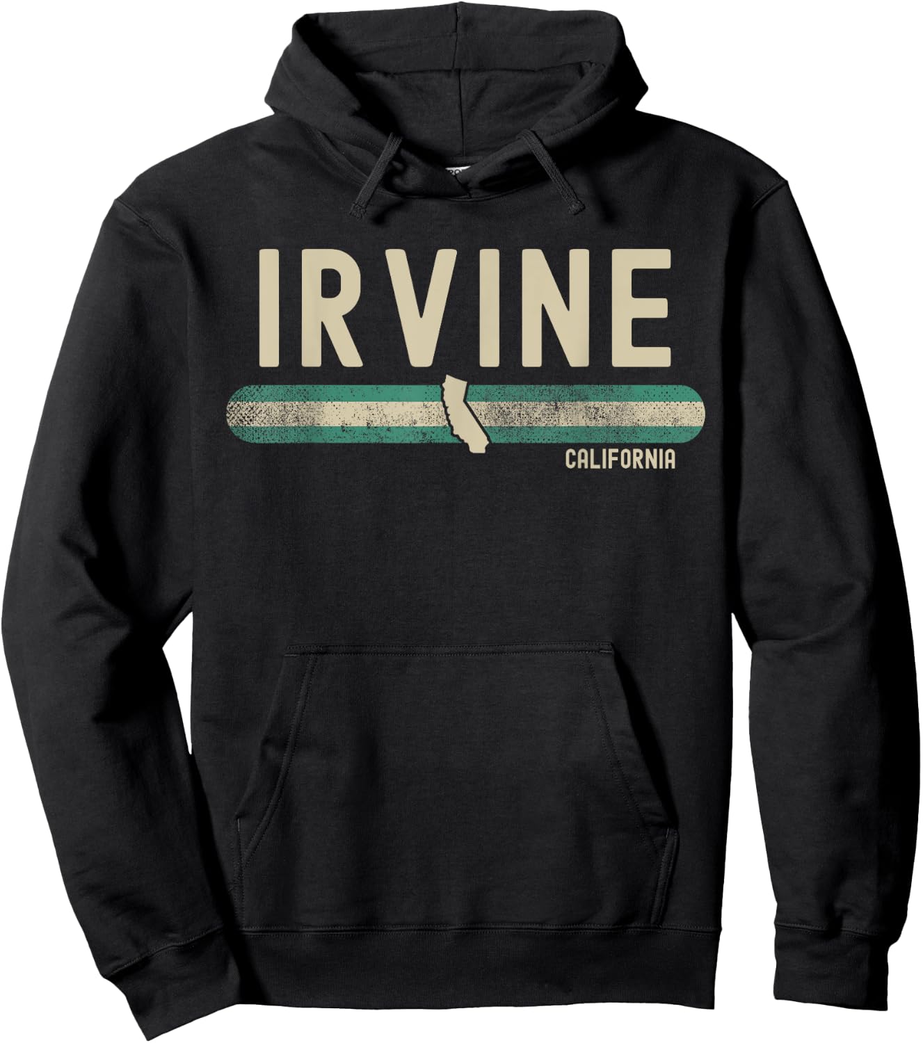 Irvine CA | California | Travel & 80s Style Hoodie - Hoodie | Black