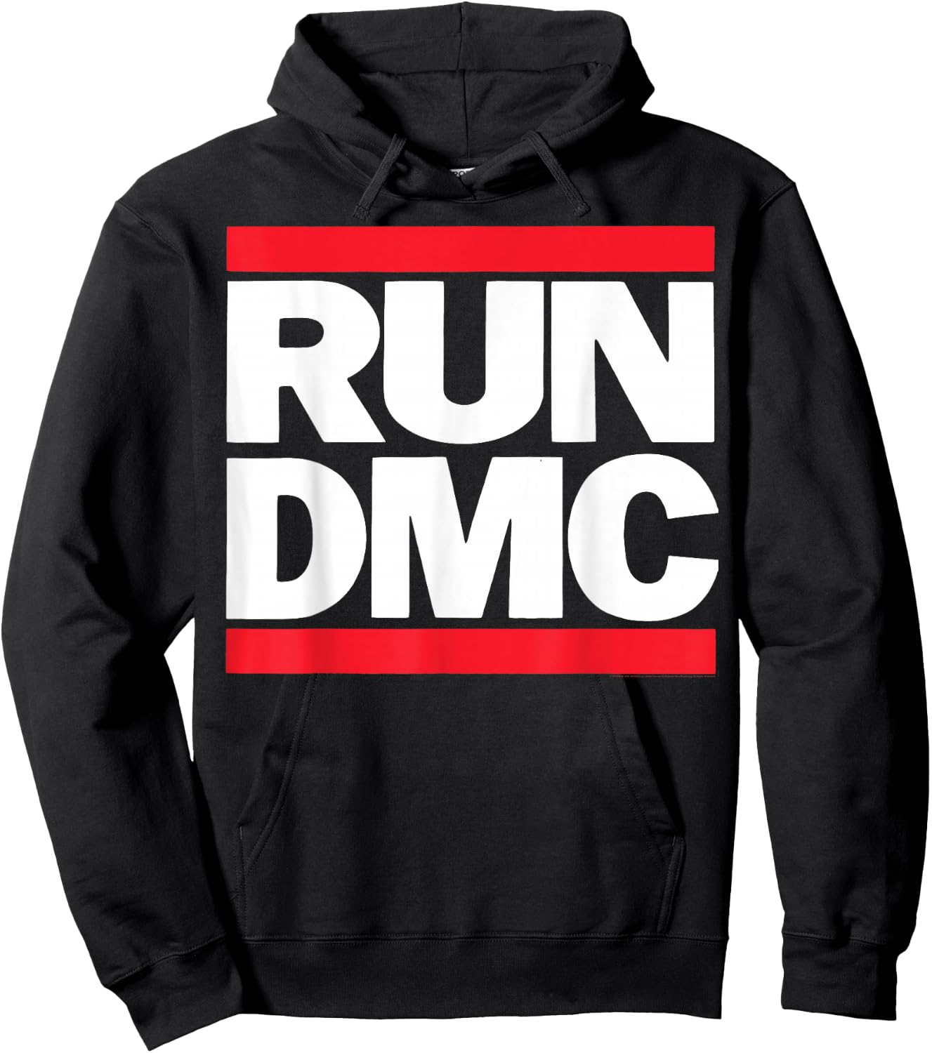 RUN--DMC Offizielles Logo , Herren, Kinder, Schwarz, S, Kurzarm, , Retro , Hip Hop Fans, Retro Music Lovers, All Ages Hoodie - Hoodie | Black