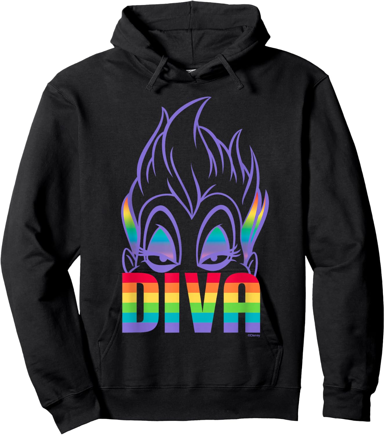 Disney Villains Ursula Diva Pride , black Hoodie - Hoodie | Black