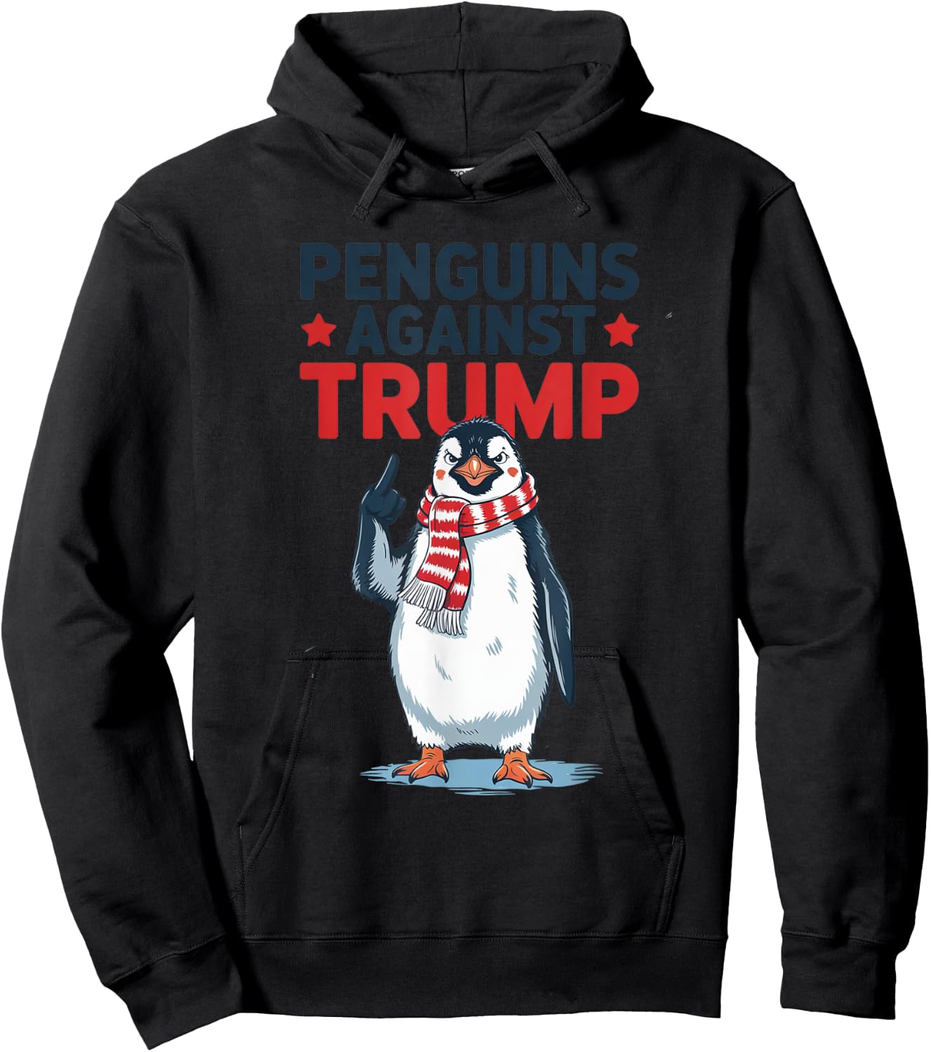 Funny Penguins Against Trump shirt Resist Penguin Activism Hoodie - Hoodie | Black