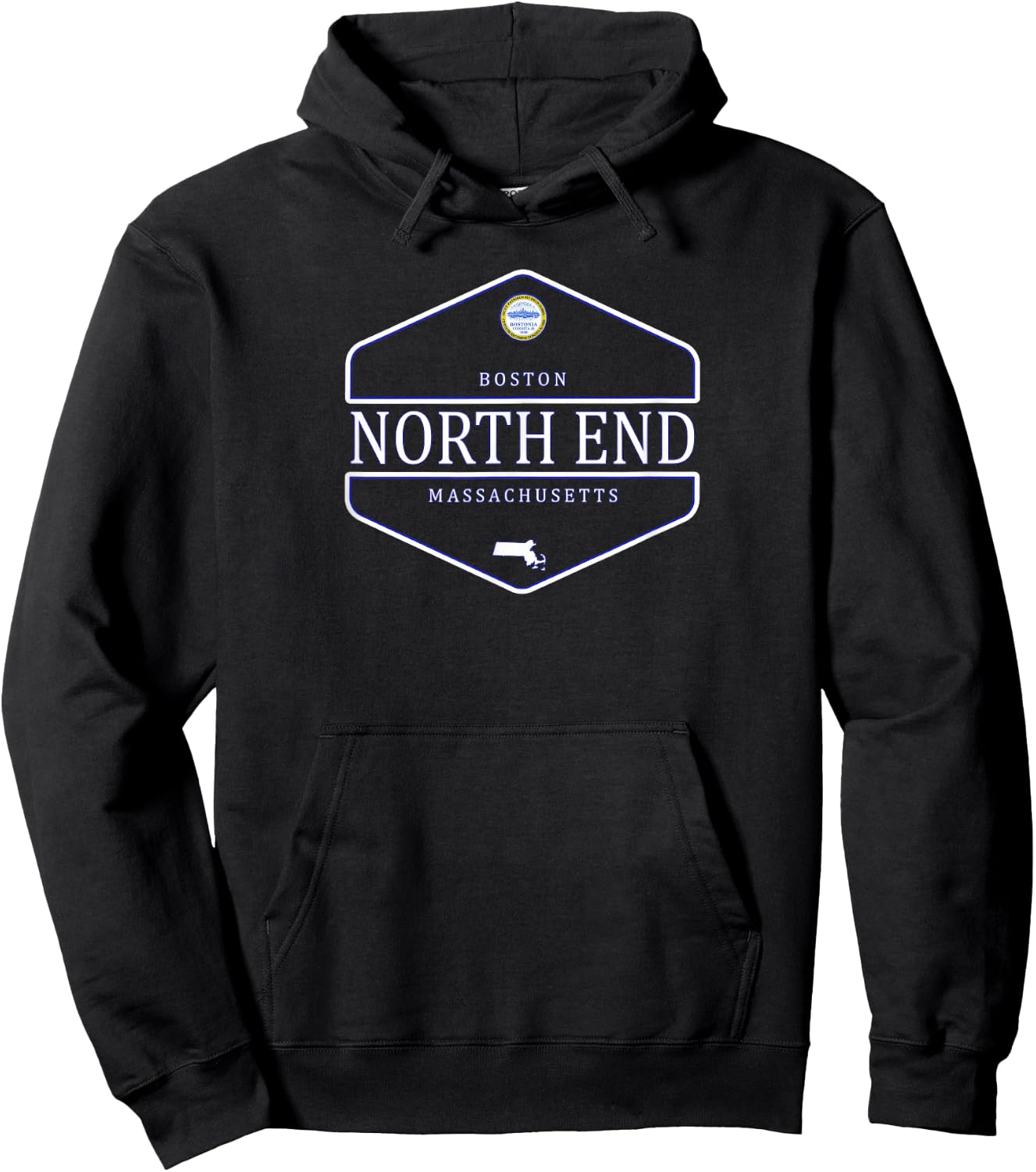 North End - Boston - Massachusetts Hoodie - Hoodie | Black
