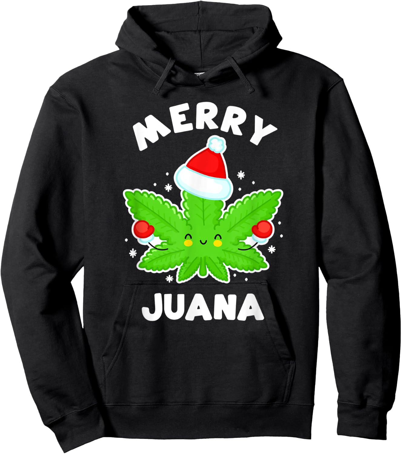 Merry Juana - Funny Christmas Weed Hoodie - Hoodie | Black