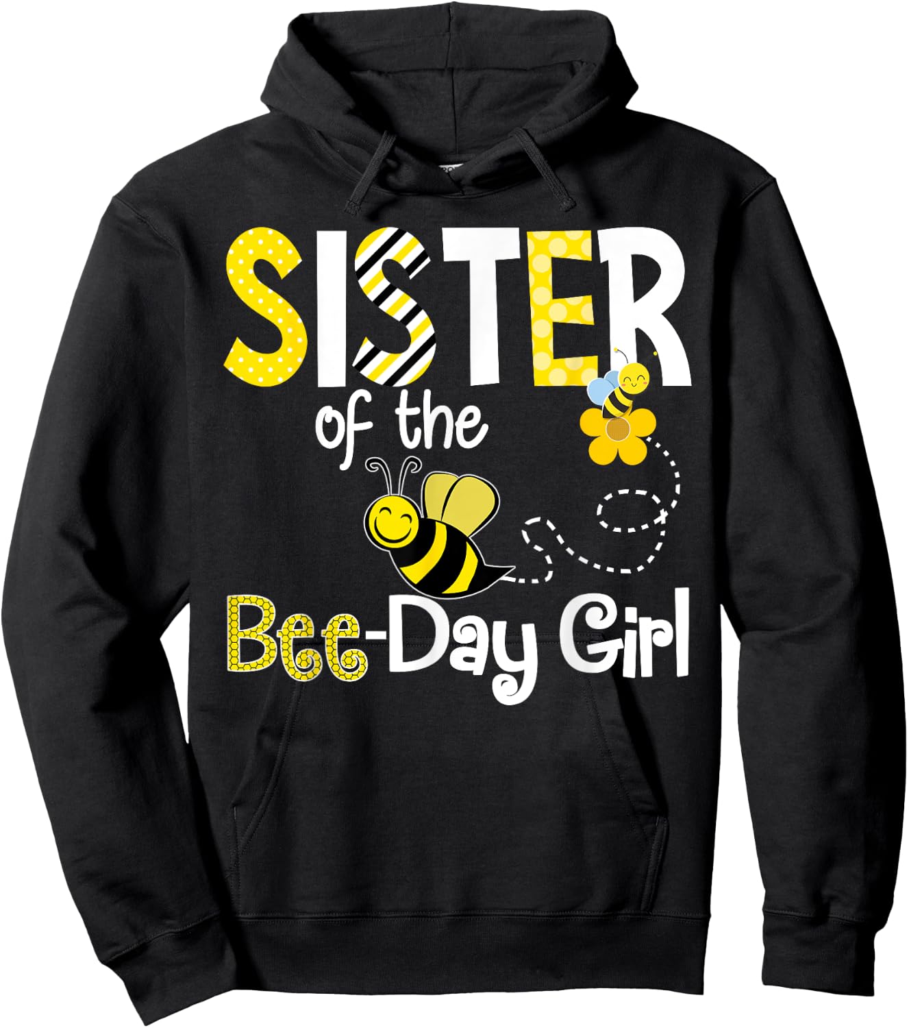 Bee Birthday Matching Shirt Hive Party Theme Hoodie - Hoodie | Black