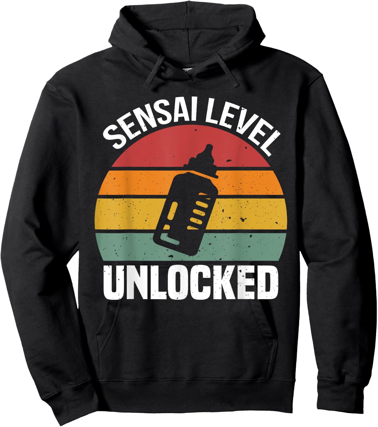 Sensai Level Unlocked Soon To Be Dad Pregnancy Announcement Hoodie - Hoodie | Black