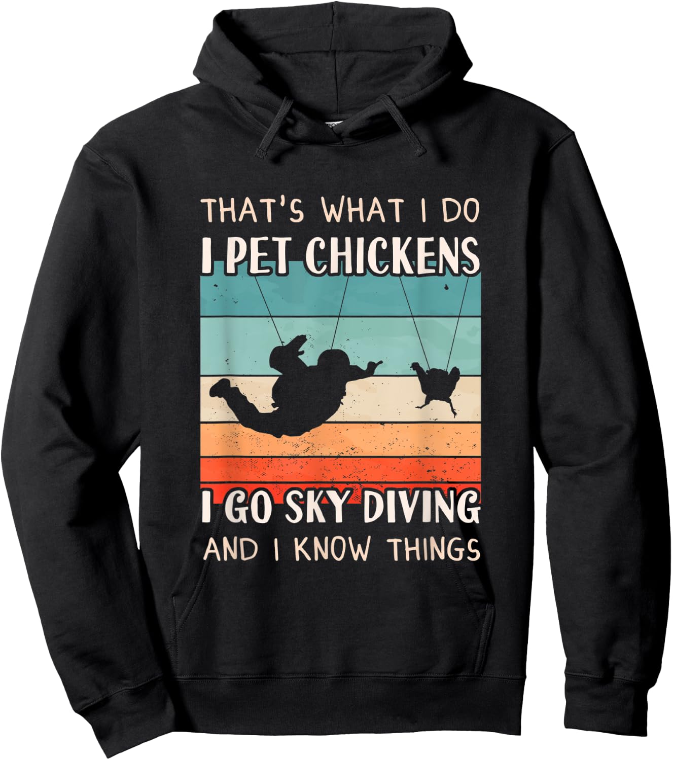 Skydiver Outfit - Chicken Keeper Design Men Sky Diving Hoodie - Hoodie | Black