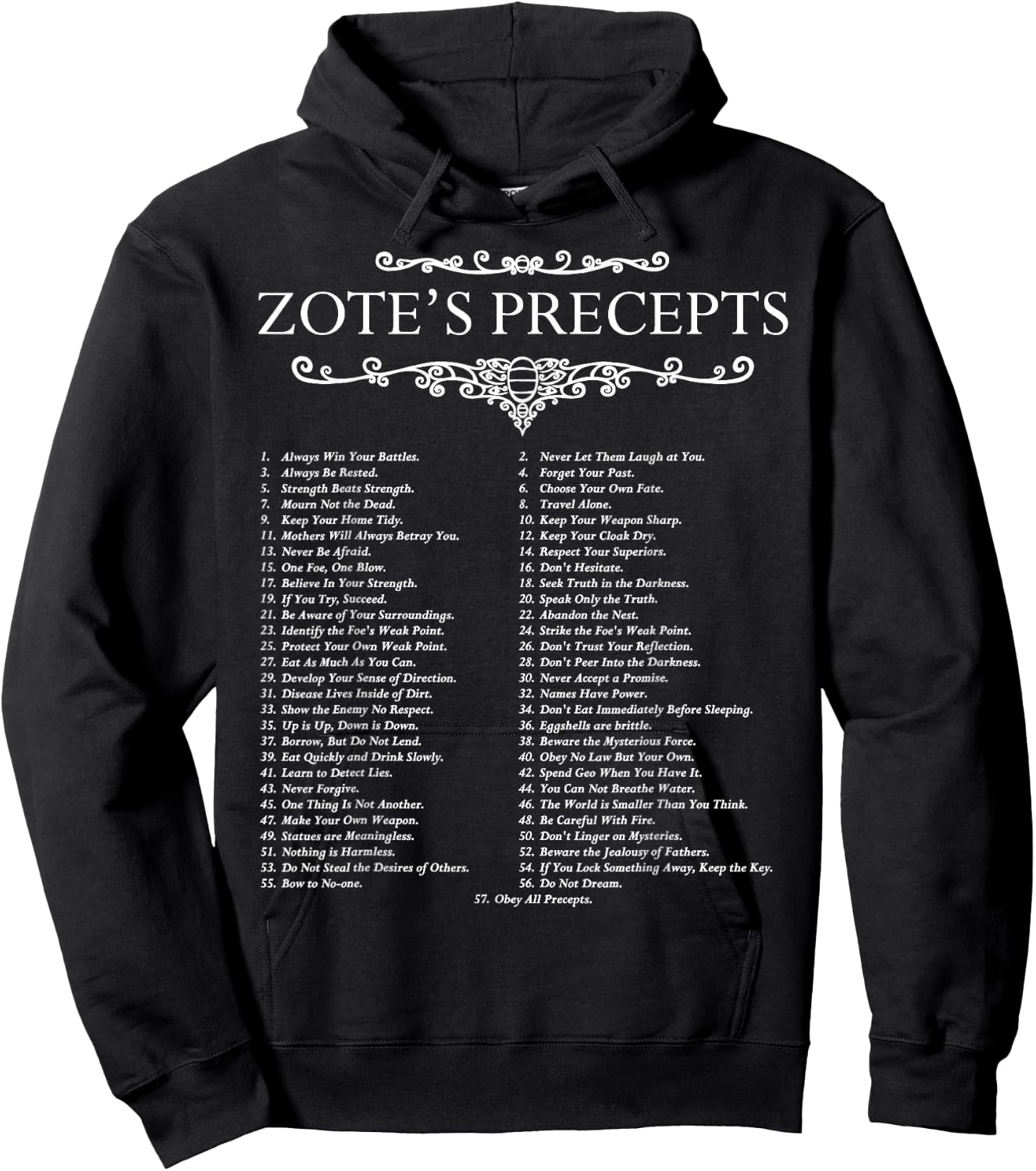 Funny Nerdy Zote's Precepts Knight Gamer Hoodie - Hoodie | Black