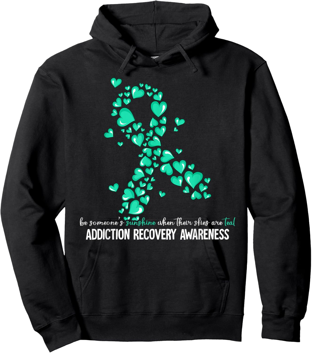 Addiction Recovery Awareness Hoodie - Hoodie | Black