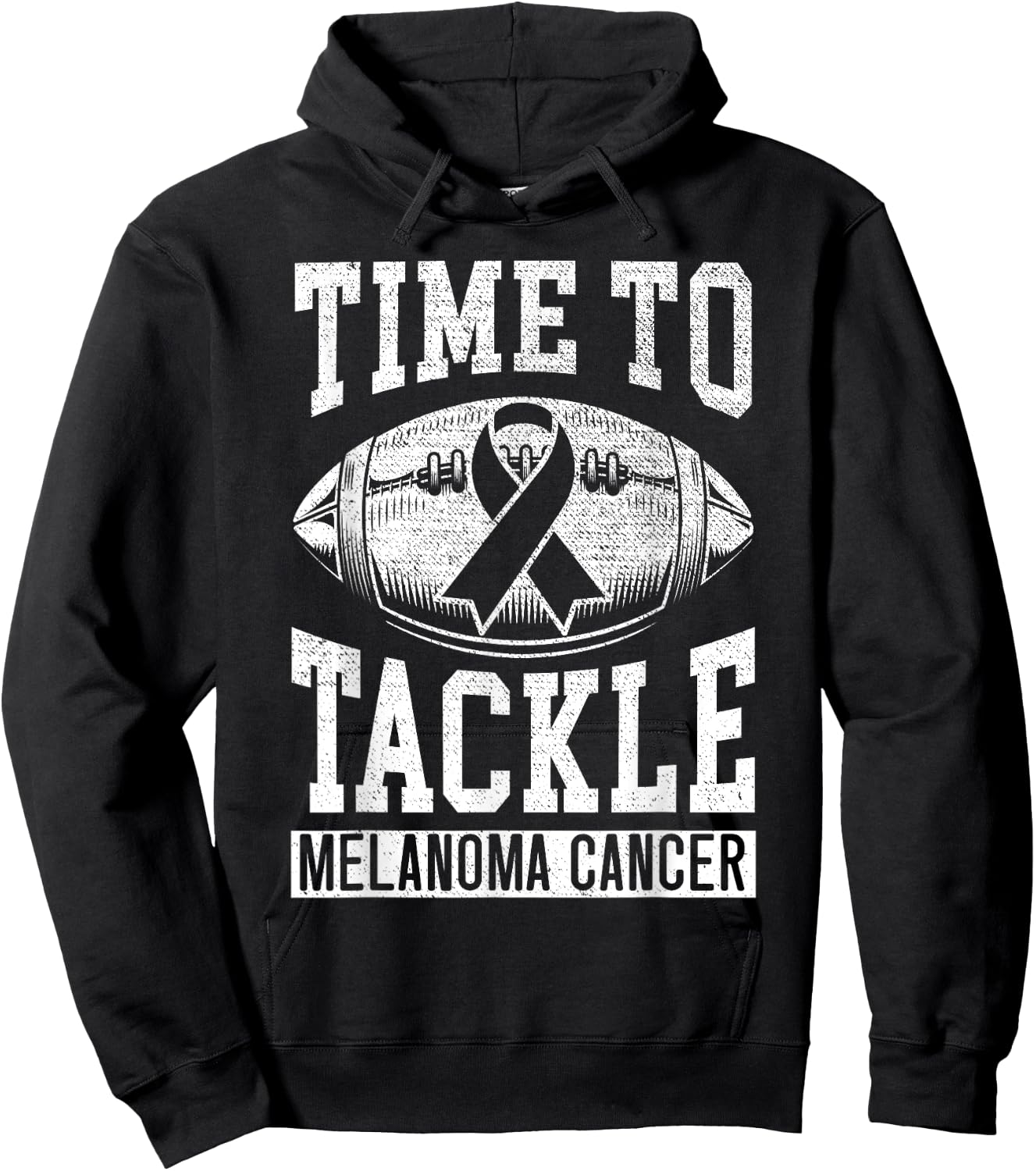 Time To Tackle Melanoma Cancer Melanoma Awareness Hoodie - Hoodie | Black