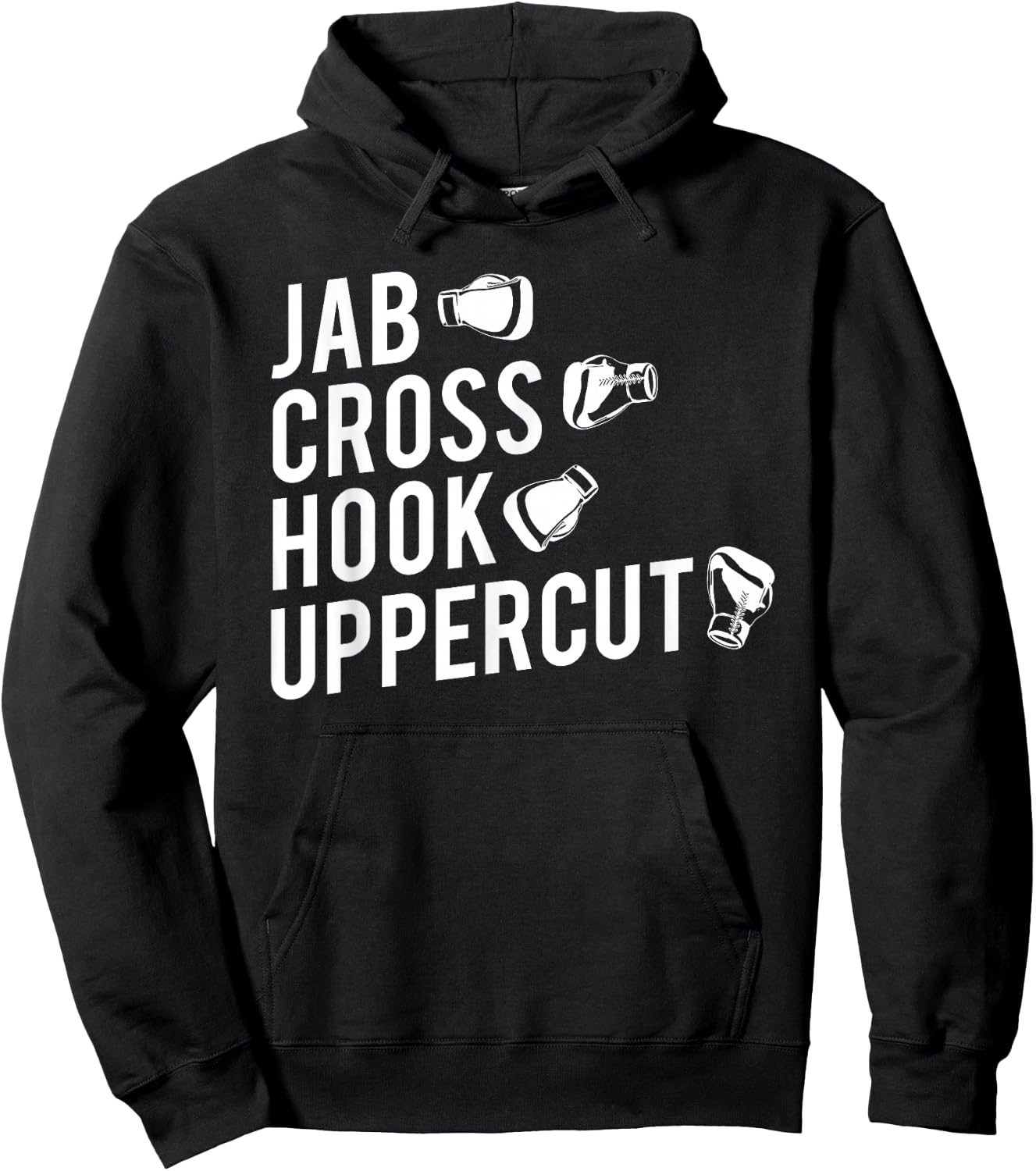 Boxing , Jab Cross Hook Uppercut Boxer Hoodie - Hoodie | Black
