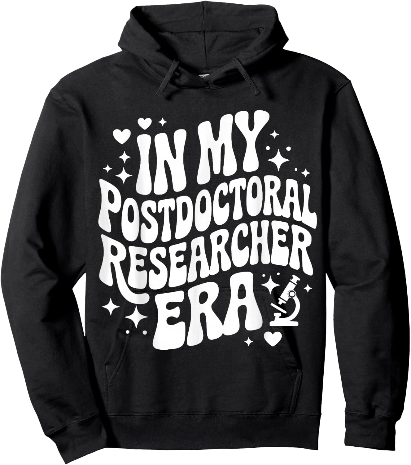 in My Postdoctoral Researcher Era, Funny Postdoc Scholar Hoodie - Hoodie | Black