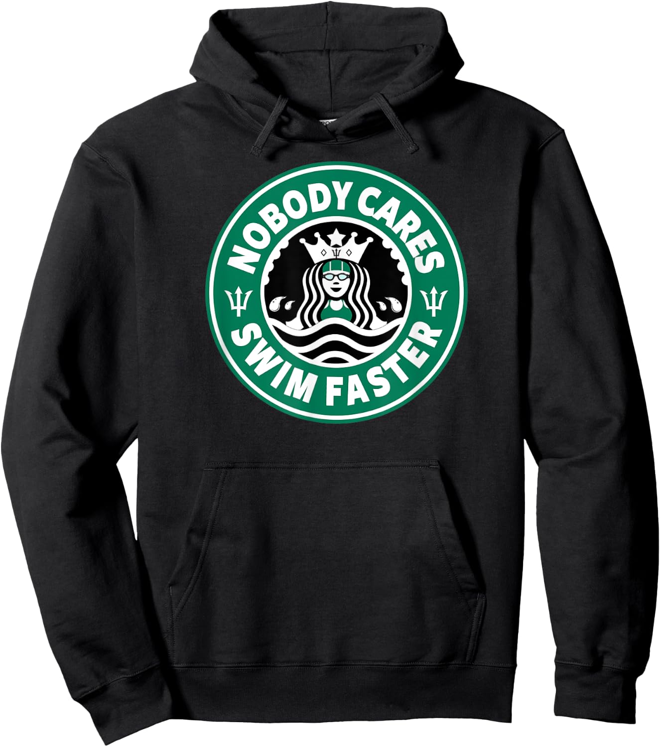 Swim Team Teen Girl or Nobody Cares Swim Faster Hoodie - Hoodie | Black