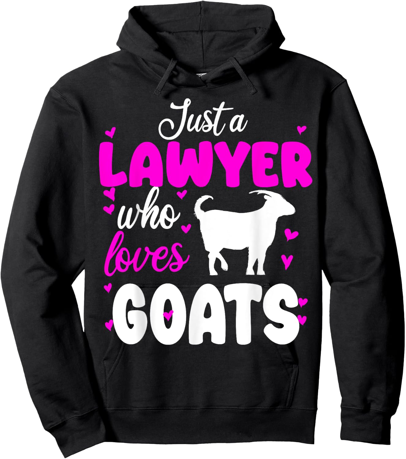 Lawyer Goat Mom Farmer Funny Attorney Graduation 2024 Hoodie - Hoodie | Black