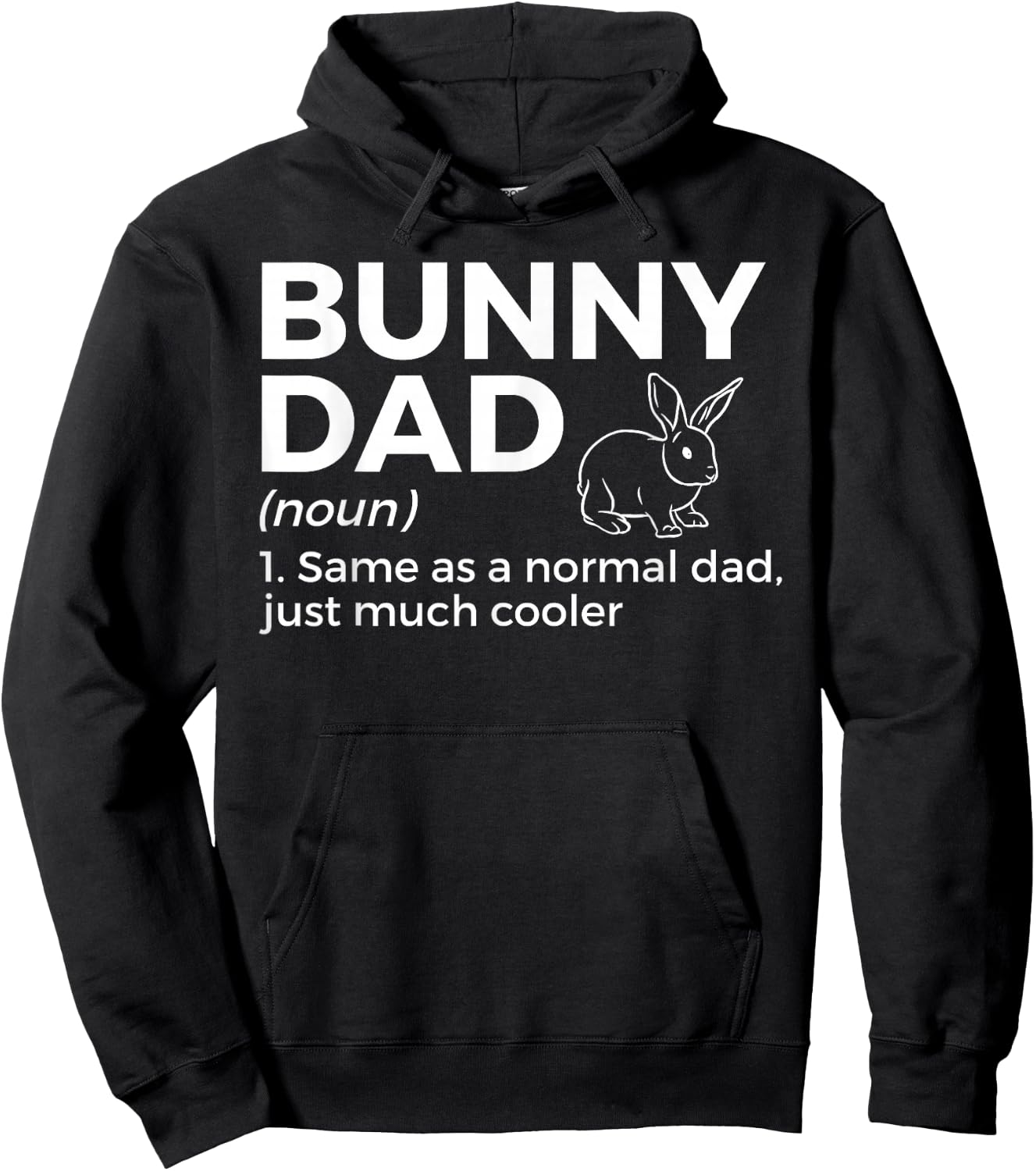 Bunny Dad Definition Rabbit Lover Hoodie - Hoodie | Black