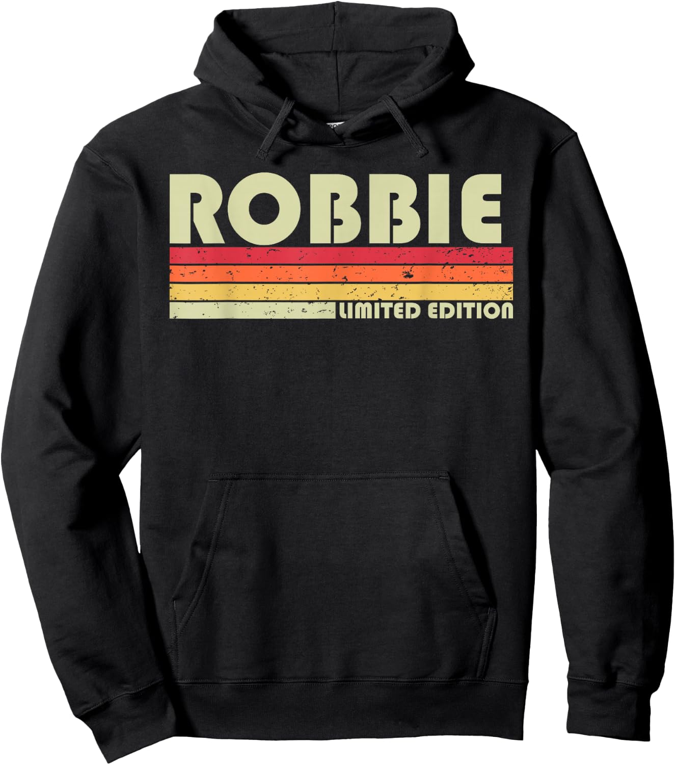 Robbie Geschenkname, personalisiert, Retro, Vintage, 80er, 90er Jahre Geburtstag Hoodie - Hoodie | Black