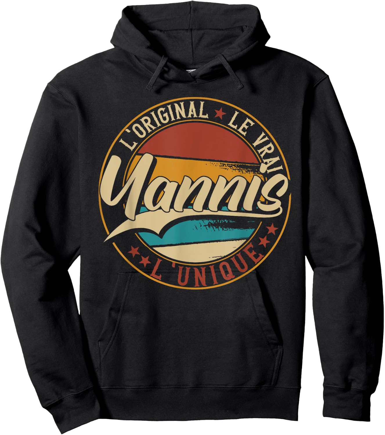 Yannis The Original The True The Unique Men & Boys , Black, S Hoodie - Hoodie | Black