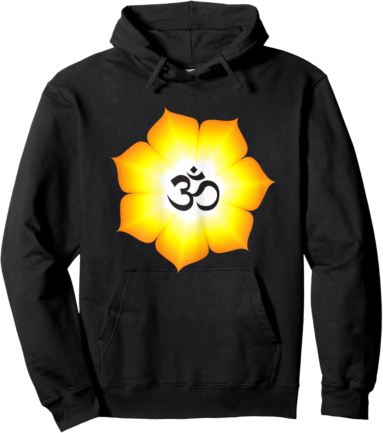 OM White Yoga Hoodie - Hoodie | Black