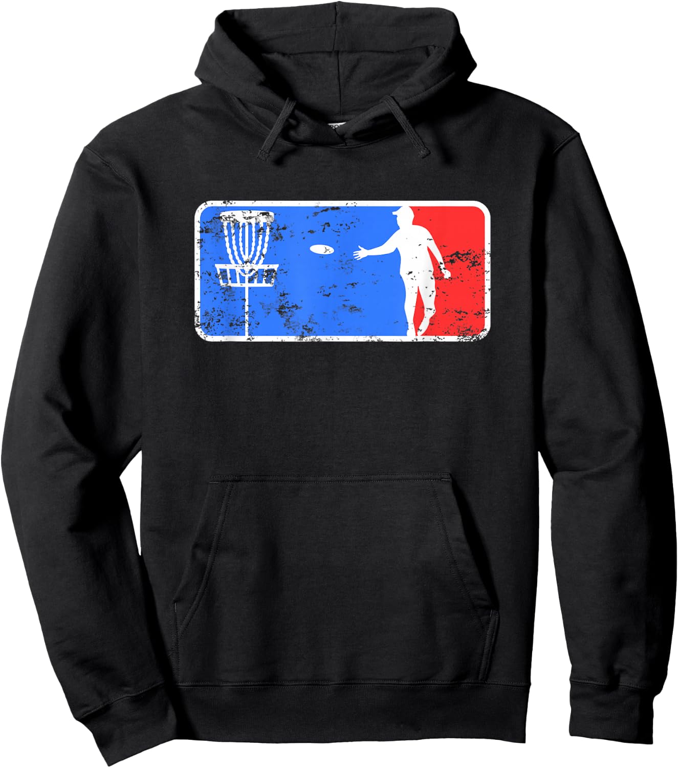 Retro Frisbee Disc Golf Hoodie - Hoodie | Black