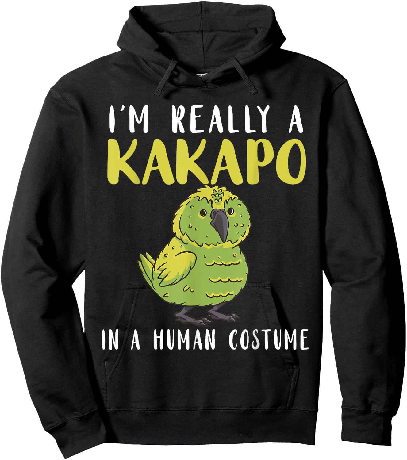 Kakapo Human Costume Kakapo Parrot Kakapo Bird New Zealand Hoodie - Hoodie | Black