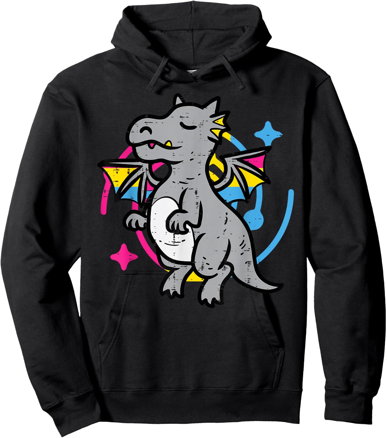 Pansexual Dragon Cute Pan Pride Flag Lgbtq Men Women Kids Hoodie - Hoodie | Black