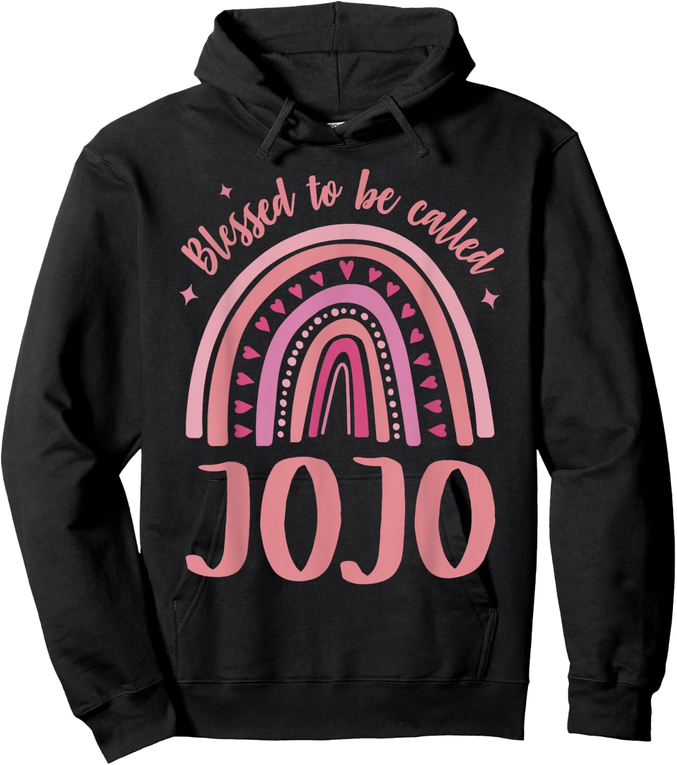Jojo for Grandma Women Mother's Day Blessed Jojo Hoodie - Hoodie | Black