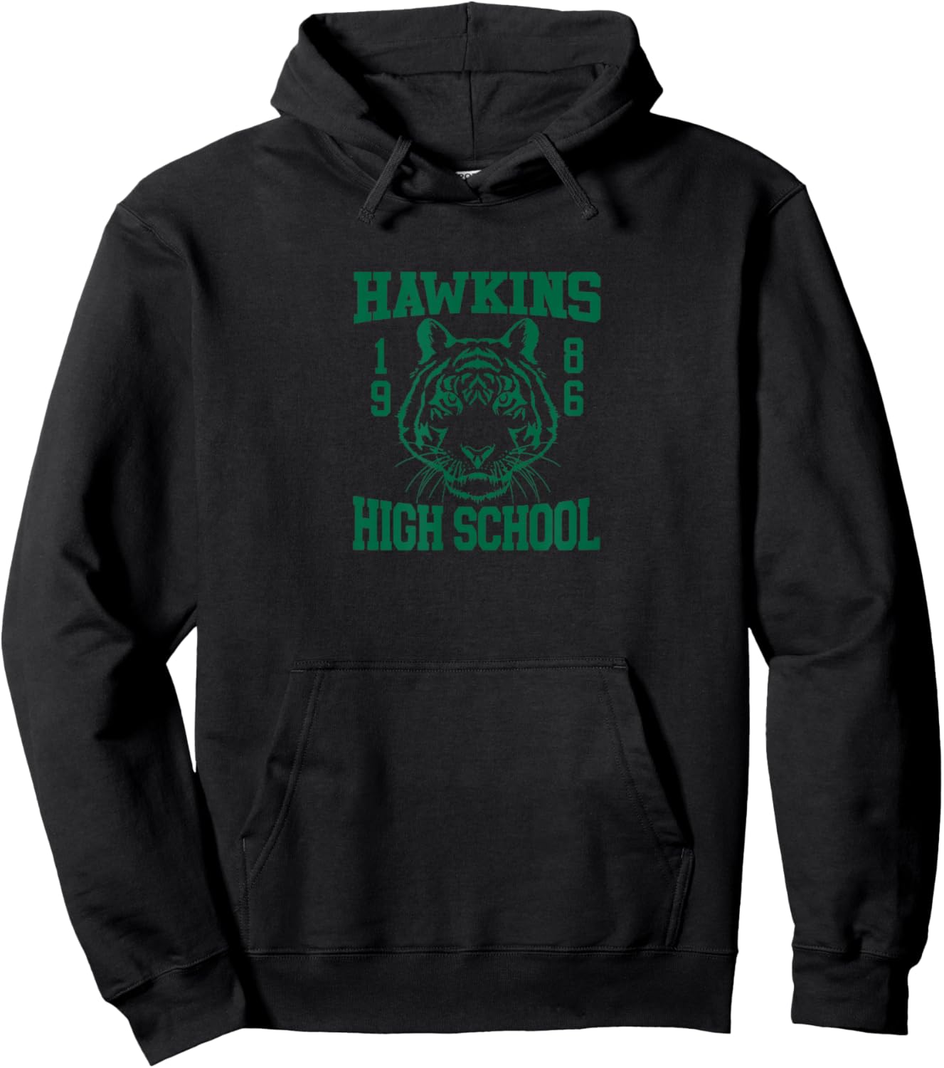 Stranger Things Hawkins High School , black Hoodie - Hoodie | Black