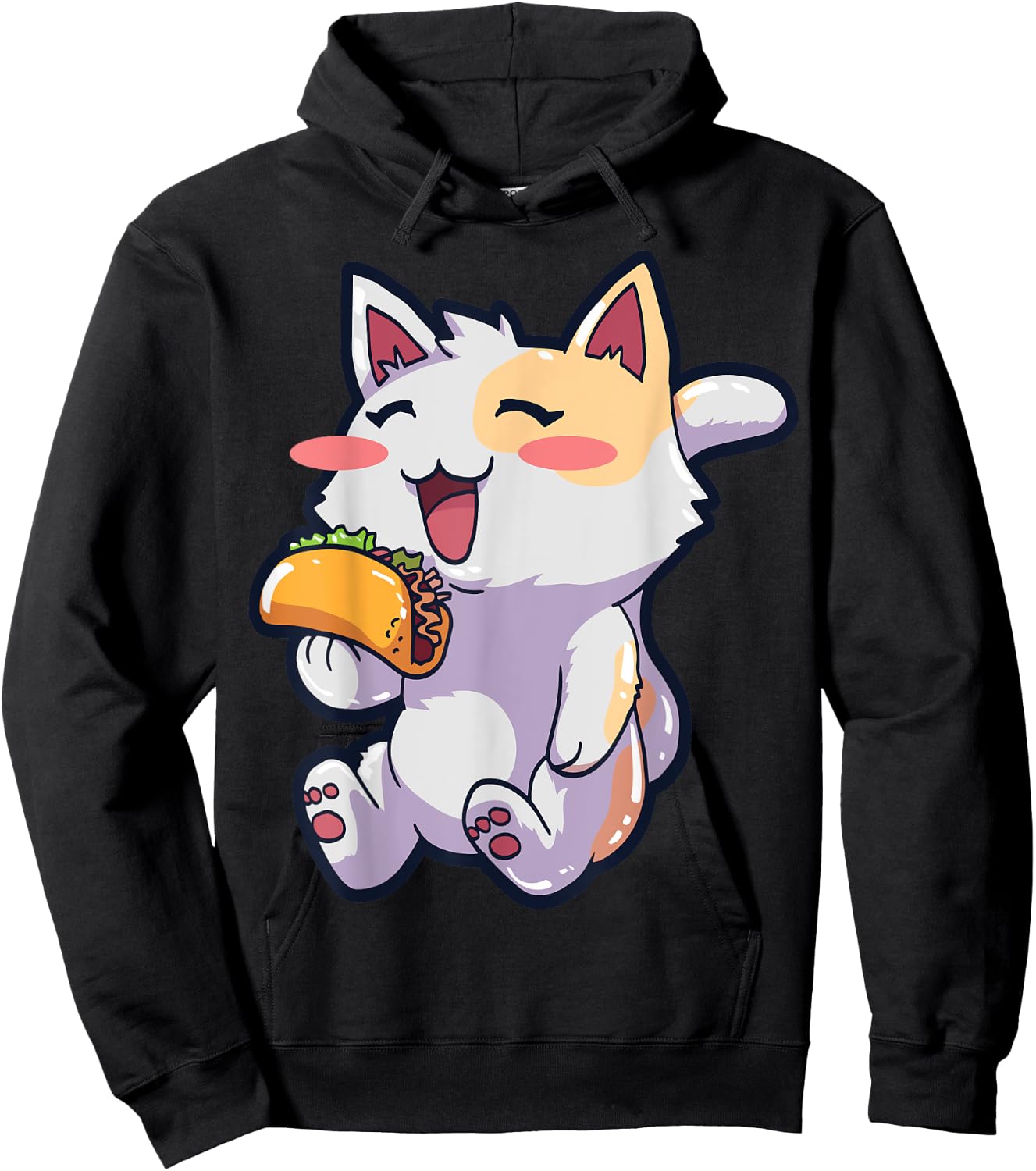 Anime Cat Taco Kawaii Neko Hoodie - Hoodie | Black