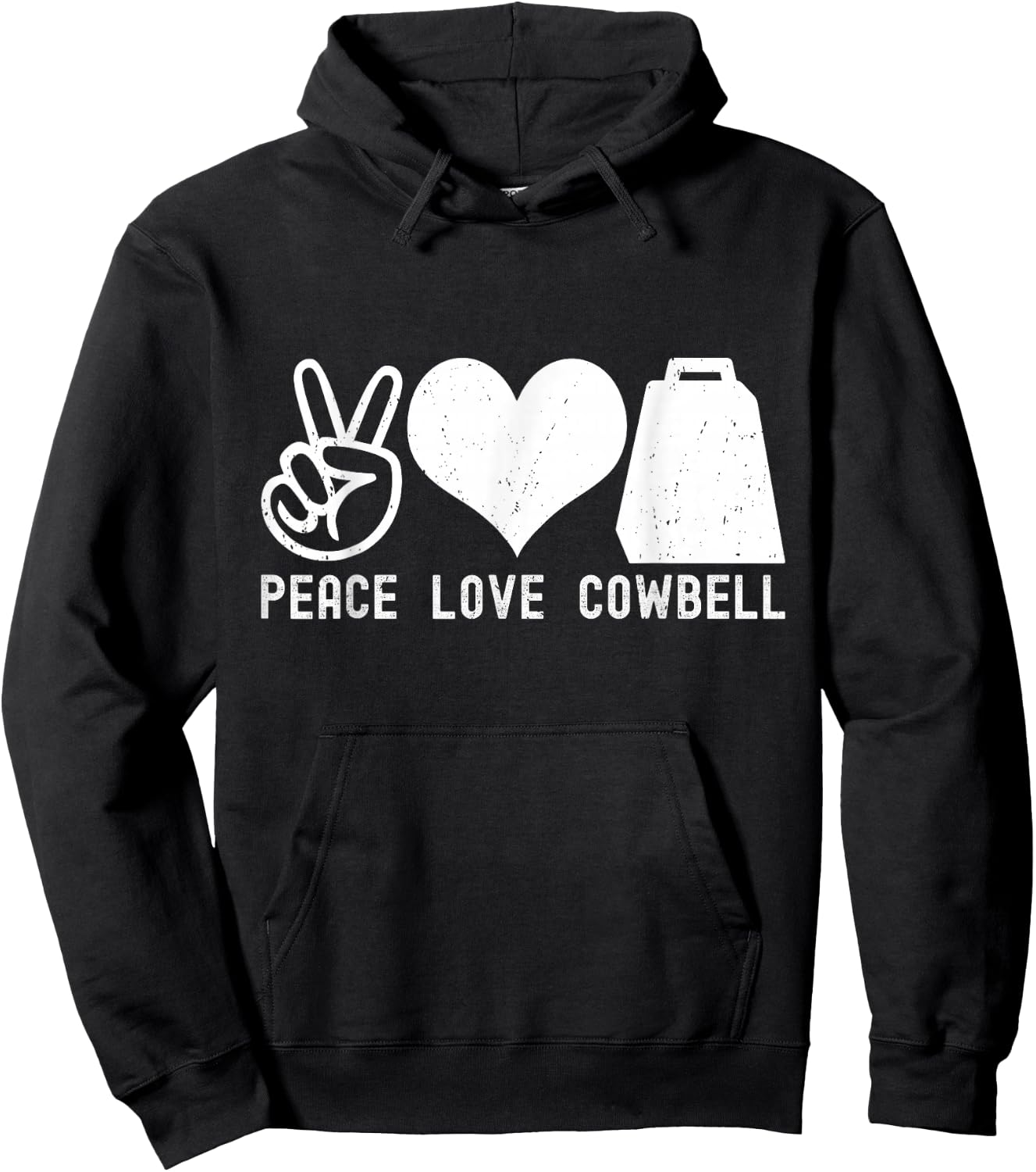 Cow Bell More Cowbell Vintage Funny Drummer Cowbell Funny Hoodie - Hoodie | Black