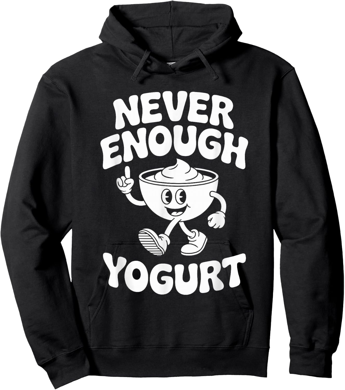 Funny Yogurt Retro Hoodie - Hoodie | Black