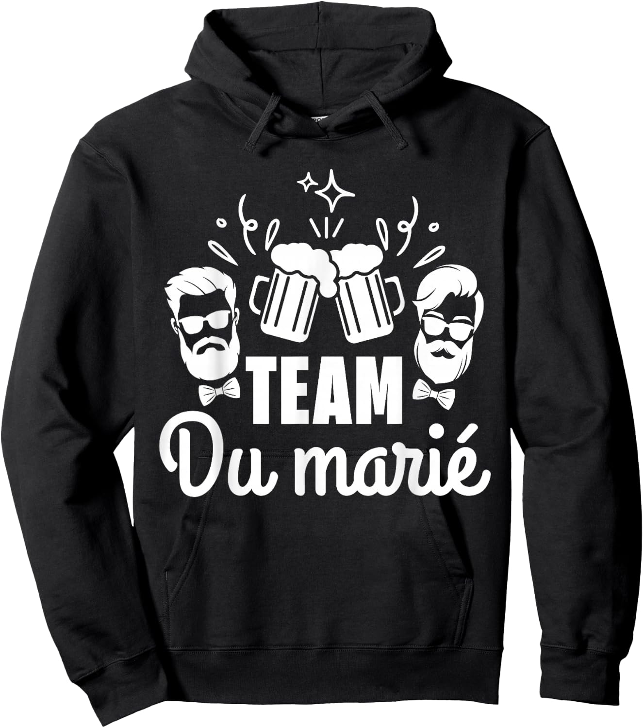 Men's Team of the Groom Wedding Funny EVG Team of the Groom Humour , Black, S Hoodie - Hoodie | Black