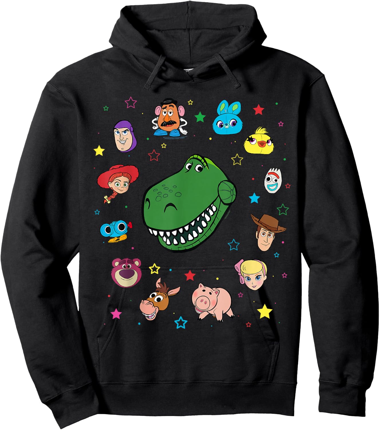 Disney and Pixar's Toy Story Rex Big Face Collage Hoodie - Hoodie | Black