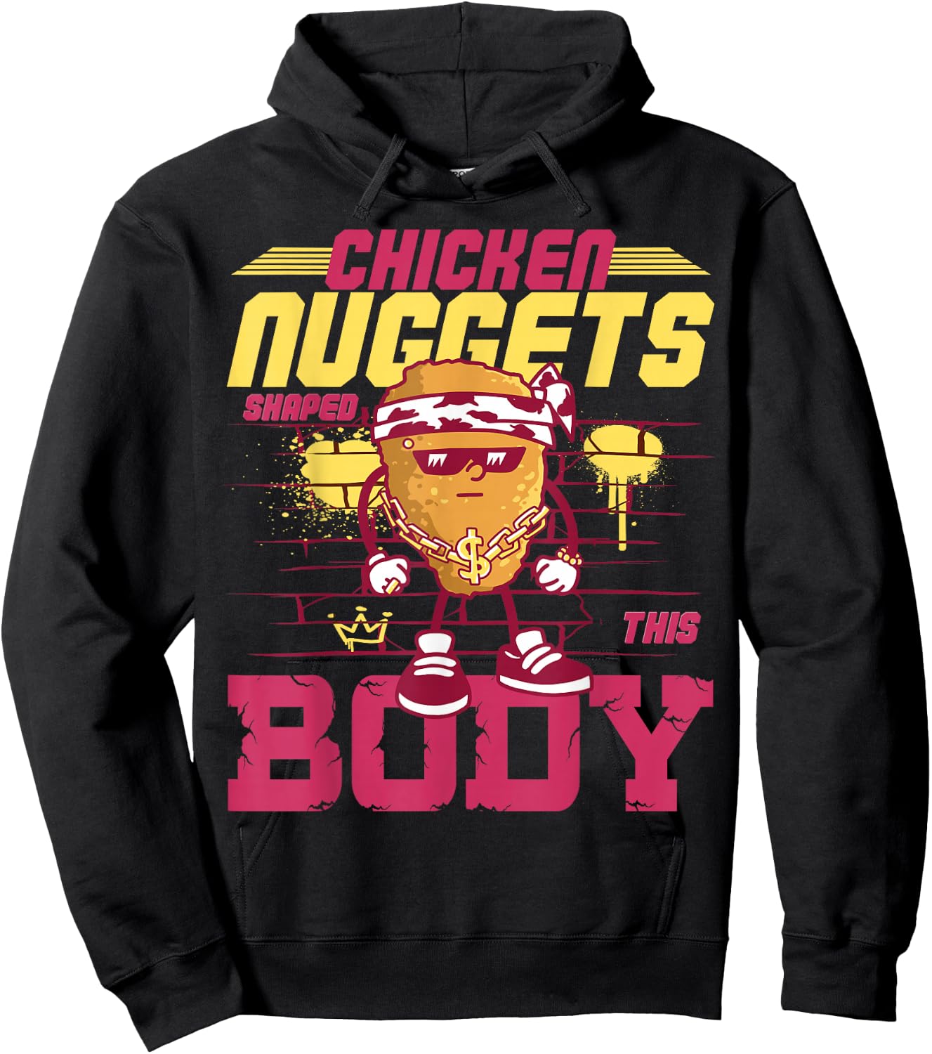 Chicken Nuggets Shaped This Body Hoodie - Hoodie | Black