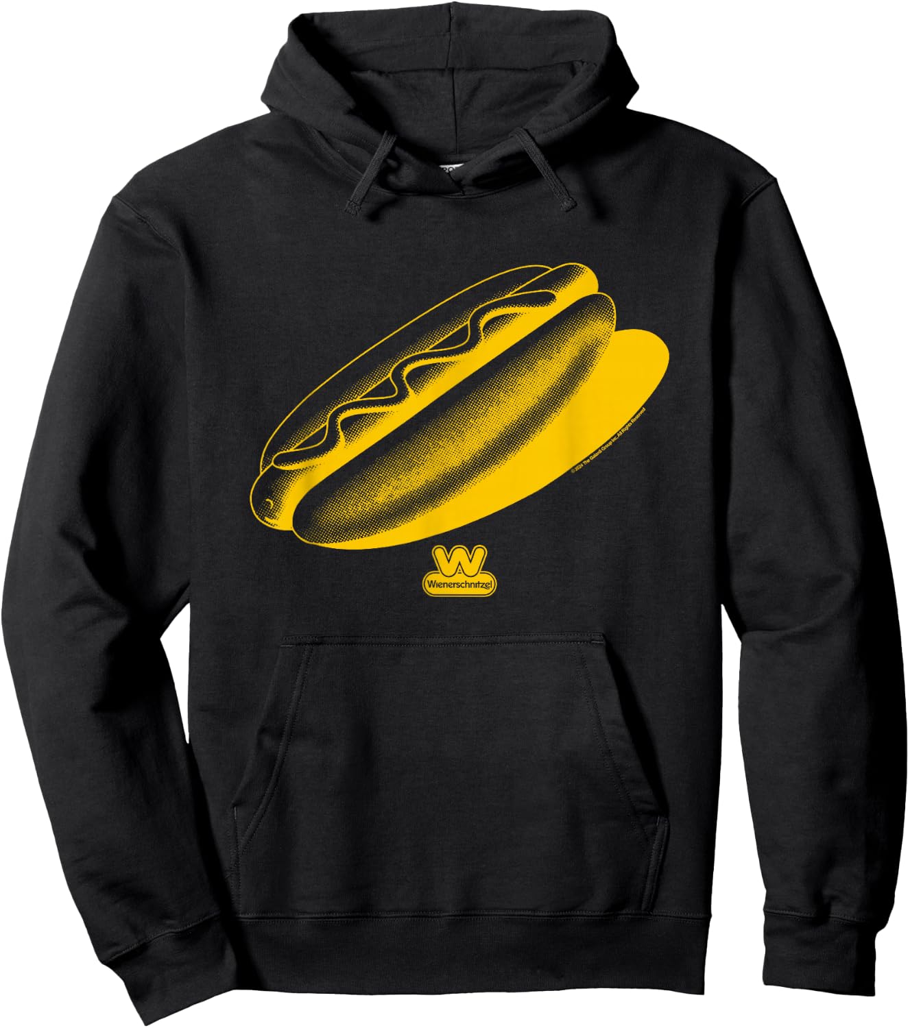 Wienerschnitzel Delicious Hot Dog Vintage Chest Logo , Small, Red Hoodie - Hoodie | Black