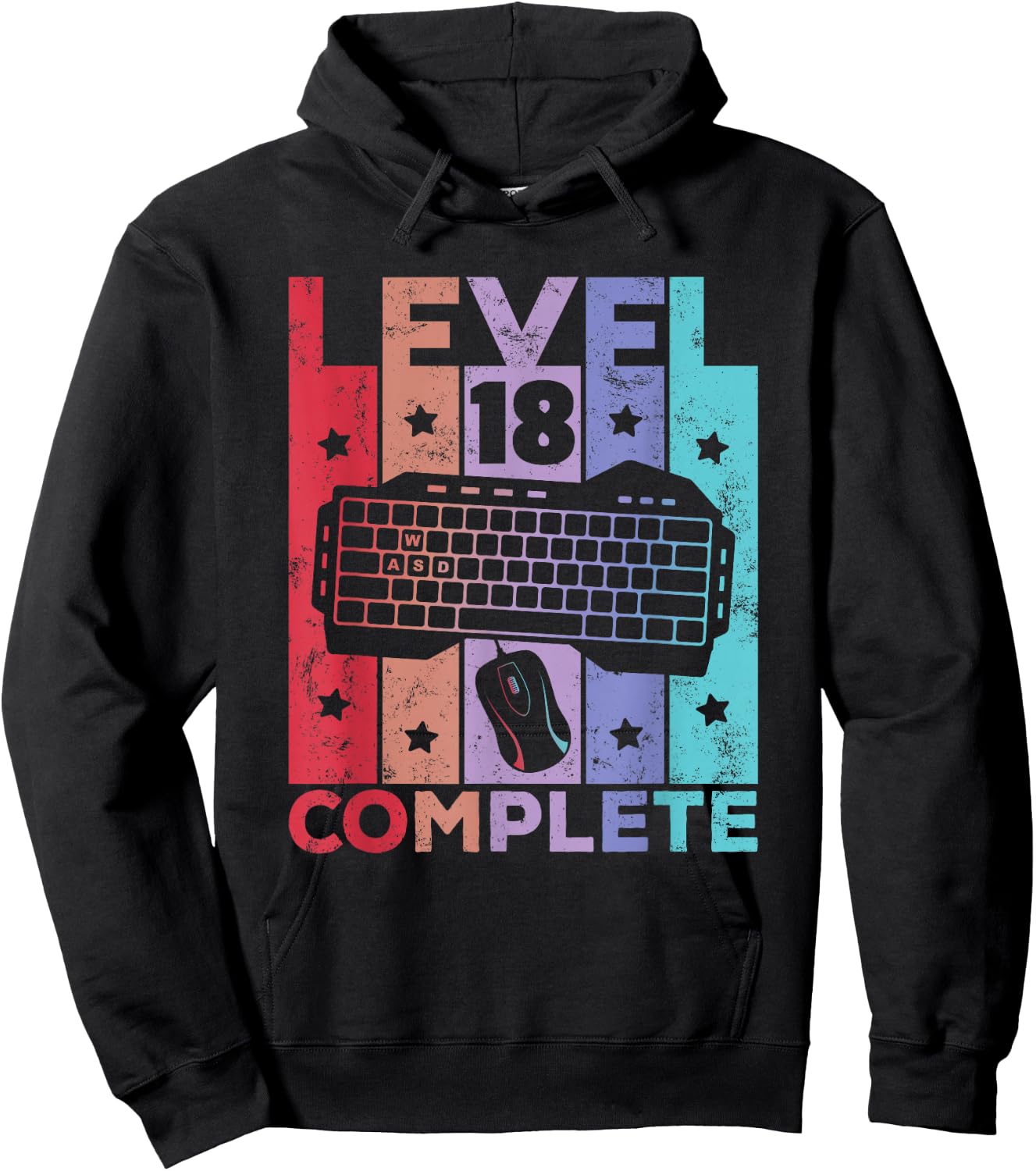 18th Birthday Boy Girl 18 Years Level 18 Gaming Gamer , black, s Hoodie - Hoodie | Black