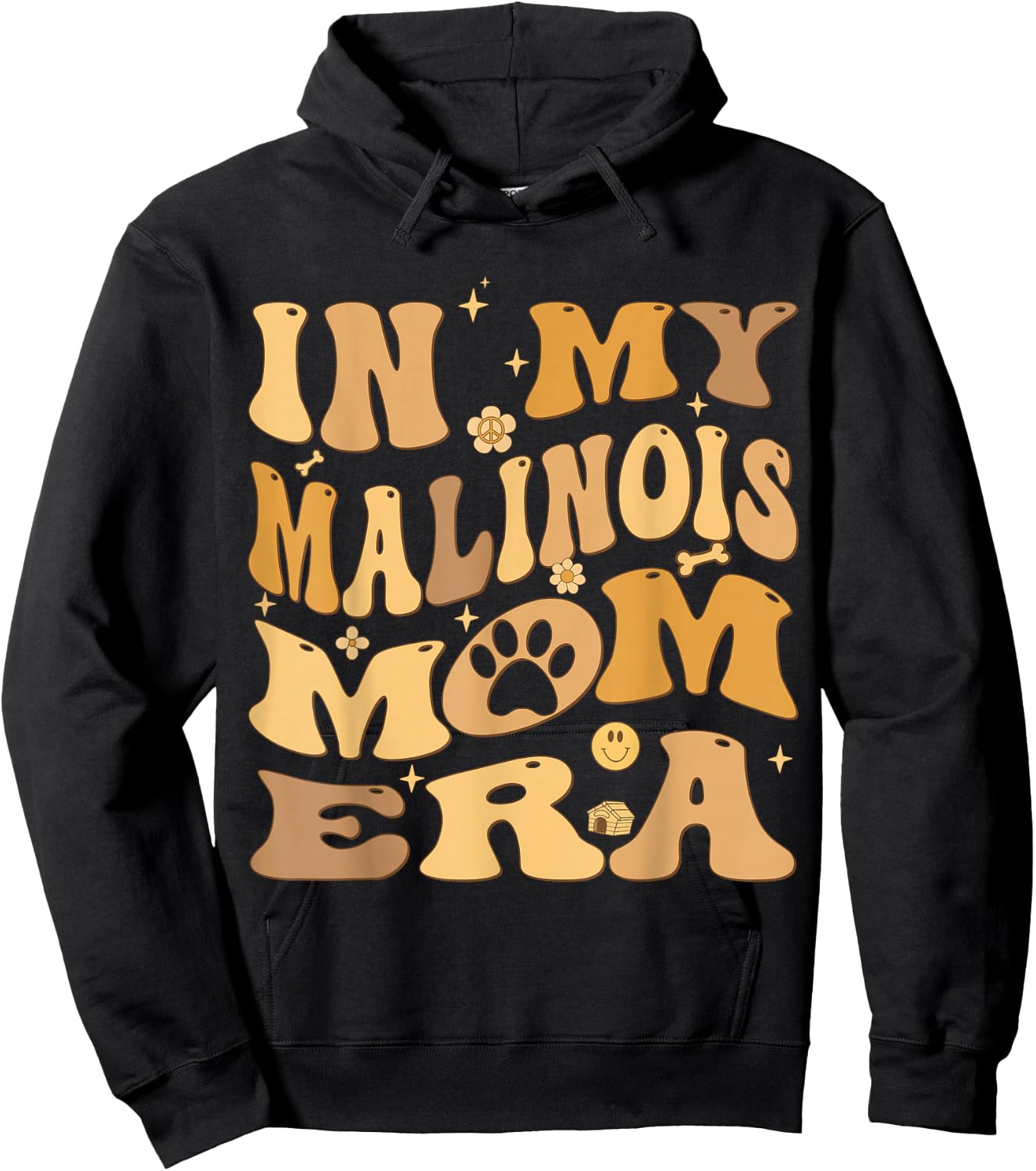 In My Belgian Malinois Mom Era Groovy Maligator Dog Owner Hoodie - Hoodie | Black
